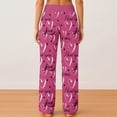 thumbnail image 4 of LEJHVAQK Soft Heart Printed Sleep Pants for Women Valentine's Day Series Pajama Pants Wide Leg Design Comfort Waist Lounge Pants for Home, 4 of 6