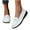 White, variant on Eltusu Women Flat Shoes, Round Toe Breathable Fashion Slip on Loafer Shoes Black Size 5.5-9.5