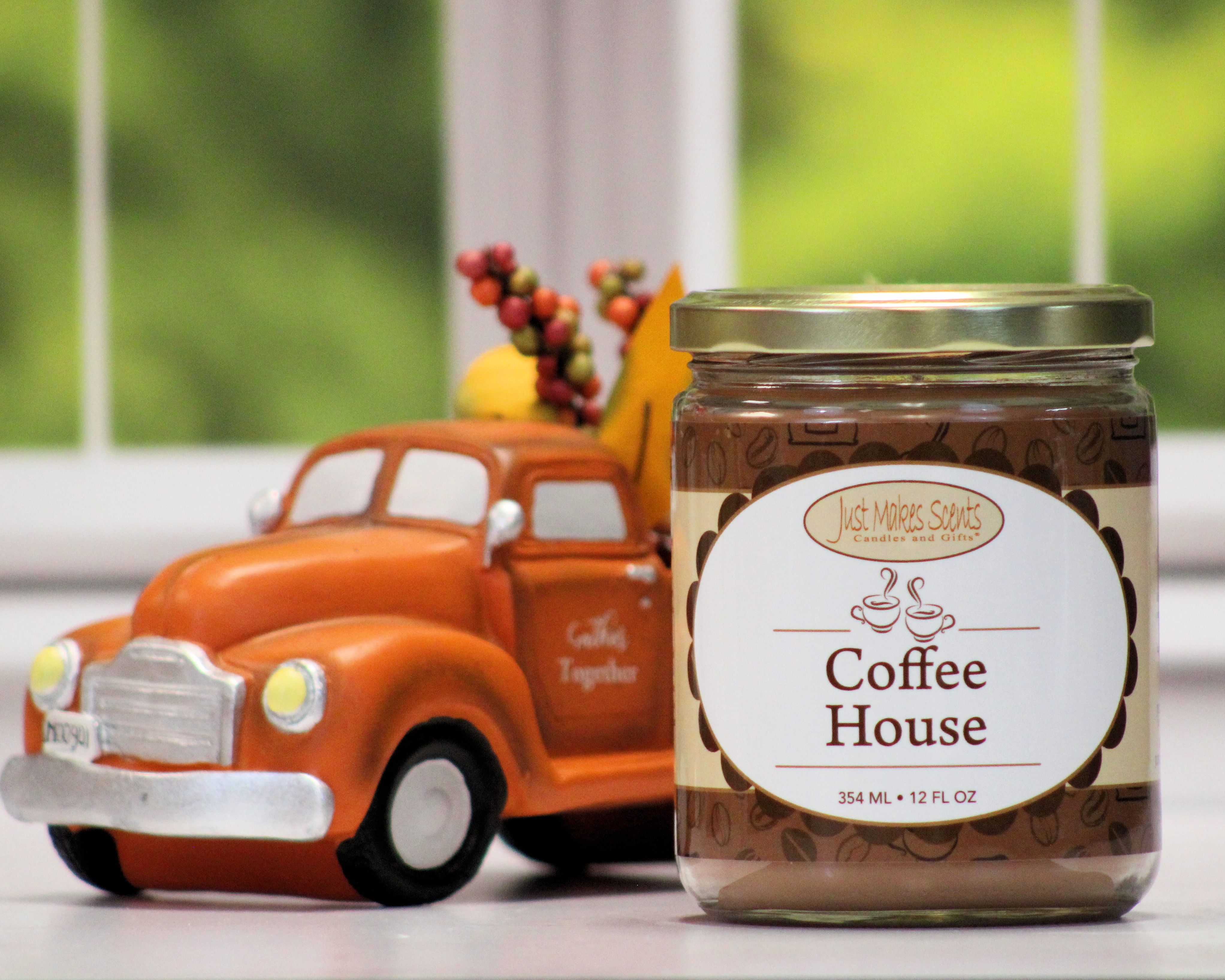 Coffee House Salsa Jar Candle 12oz -Just Makes Scents Candles & Gifts