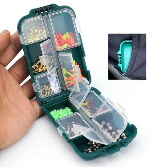 YAAQII for 157-Piece Fishing Tackle Kit with Accessories Box, Hooks, Beads, Snap Connectors, Weights, Plastic Rods for All Aspects of Fishing Needs, Waterproof and Portable