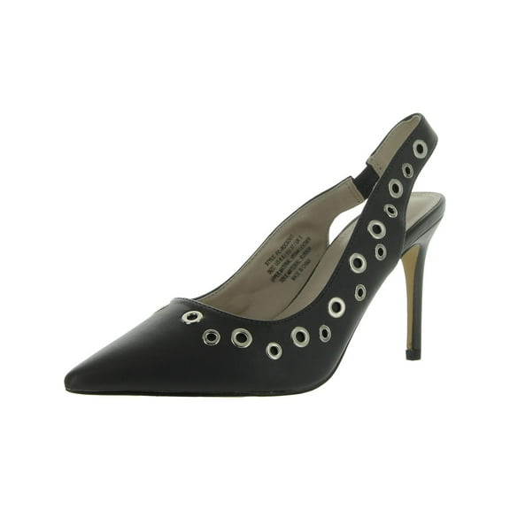 French Connection Womens Stretch Vegan Leather Slingback Heels
