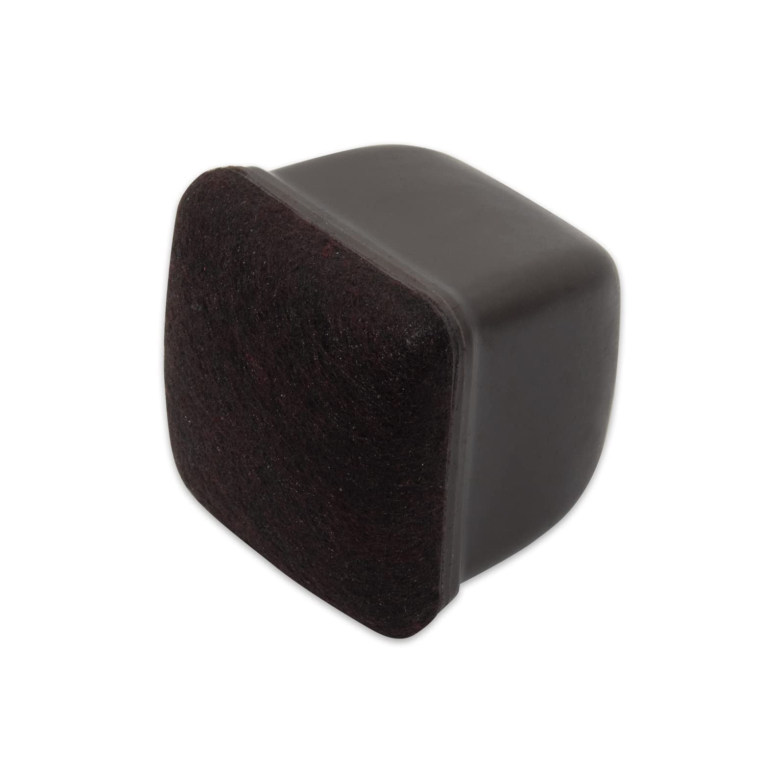 Flyshop 8PCS Square Chair Leg Caps with Felt Pads Durable Floor Protectors for Hardwood Floor Prevent Scratches Reduce Noise Foot Cap, Dark Brown Protective Caps, 19 to 25 mm