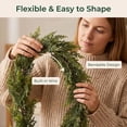 thumbnail image 4 of 6FT Christmas Cedar Garland with 33 Pine Branches, Christmas Artificial Faux Norfolk Pine Garland Artificial Greenery for Fireplace, Table, Mantle, Wall, Indoor, Outdoor,Home Decorations, 4 of 7
