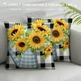 thumbnail image 3 of COMIO Sunflower Pillow Cover, Home Grown Sunflowers Reversible Throw Pillow Case, Sunshine Decoration for Home Classroom Nursery Playroom, Thanksgiving Gifts for Family Friend, 3 of 5