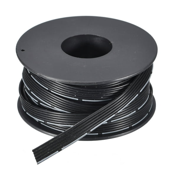 28AWG Silicone Ribbon Cable 6Pin 28 Gauge Flat Cable Silicone Wire 6m/20ft Black Stranded Tinned Copper Wire