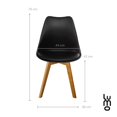 thumbnail image 4 of Set de Comedor Mesa Tipo Marmol Rectangular + 4 Sillas Tulip negro, 4 of 7