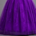 thumbnail image 7 of SGFCWSX Girls Princess Dress Sleeveless Floral Lace Beaded Bodice Full Length Lace Skirt Birthday Evening Formal Party Dress Purple Size 7-8 Years, 7 of 7