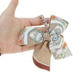 thumbnail image 4 of Unique Bargains 1 Pc Trendy Long Scarf Ribbon Bow Handbag Charm Decorative Keychain Brown, 4 of 5