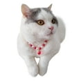 thumbnail image 5 of Pnellth Pet Collar Skin-touch Imitation Pearls Colored Beads Trendy Personality Dress Up Multicolor Adjustable Design Pet Accessories Collar, 5 of 7