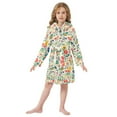 thumbnail image 6 of FORMRS Niños Bathrobe Unisex Hooded Robe Soft Plush Pajamas Sleepwear, Size 2-3T, Cartoon Animals, 6 of 7