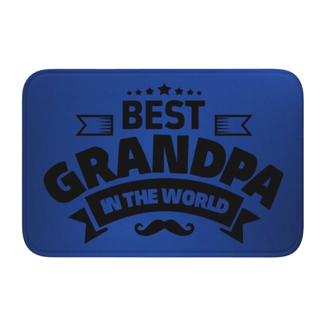 Alfombra de baño súper suave y antideslizante con el mejor abuelo del mundo para baño, cocina, dormitorio, hogar, alfombra de piso de 15,75 x 23,62 pulgadas