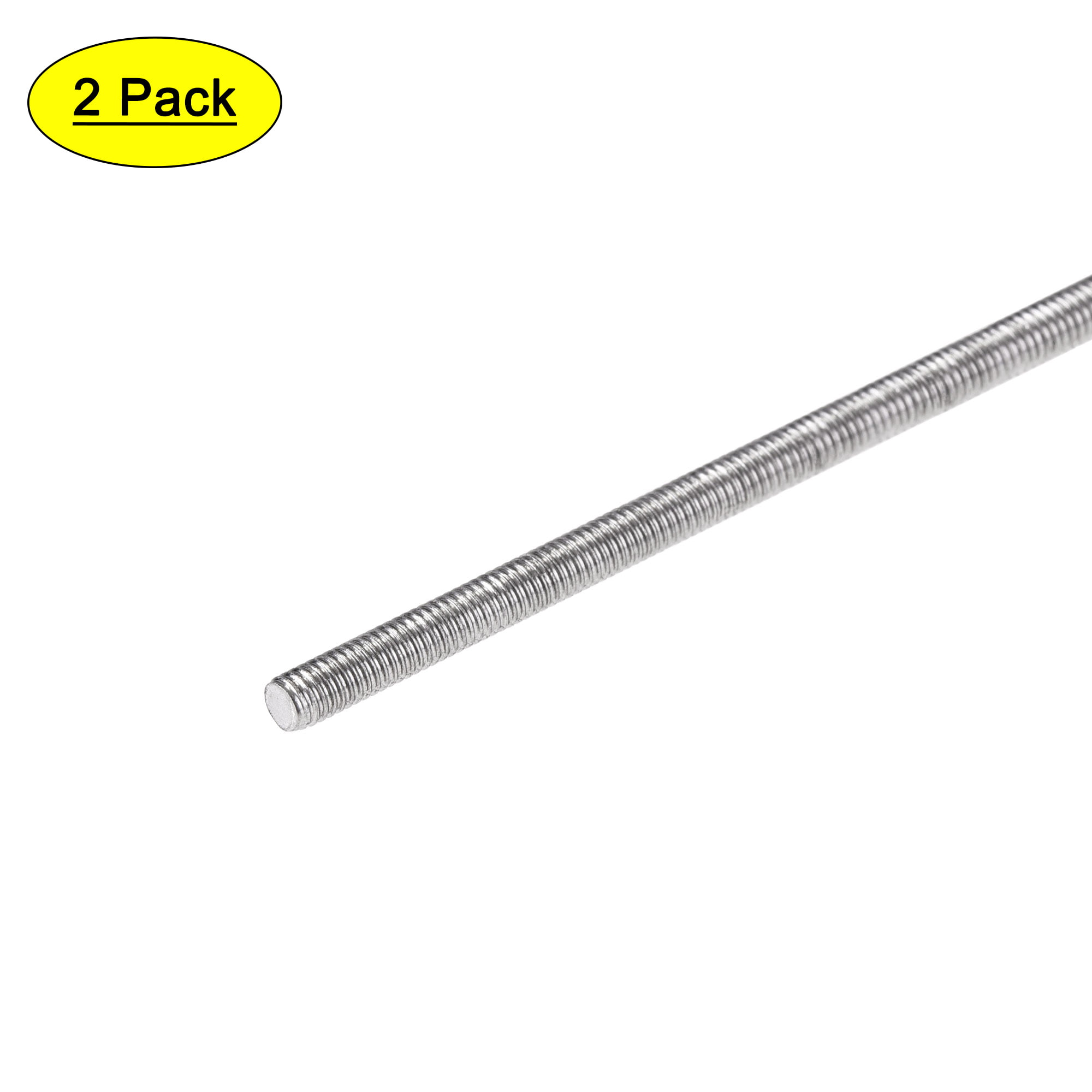 uxcell M4 x 200mm Fully Threaded Rod 304 Stainless Steel Right Hand Threads 