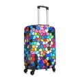 thumbnail image 3 of Uemuo Colorful Tie Dye Stained Glass 2 Printed Washable Luggage Cover - Fashion Suitcase Protector Fits 18-32 Inch Luggage -X-Large, 3 of 9