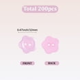 200Pcs 2-Hole Resin Buttons Flower Pink 12x2.5mm - Walmart.com