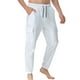 thumbnail image 2 of Pantalones largos para hombre, moda, lisos, informales, cintura elástica, multibolsillos, deportivos, 2 of 6