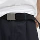 thumbnail image 3 of Un cinturón de lona marrón de 120 cm para hombres y mujeres, correas de 3,8 cm, hebilla automática, jeans, cinturón perforado informal, 3 of 5