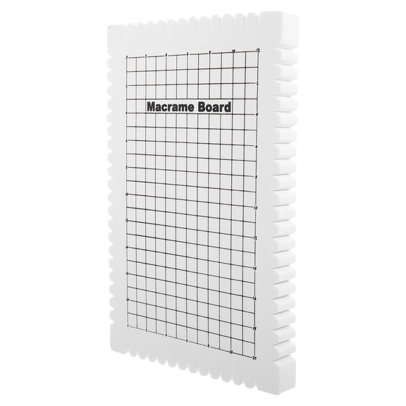 LOLIPPYY White Foam Macrame Board with Transparent Grid for Multi-Purpose Crafting and Home Decor Projects 18 x 24 Inches
