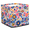 Multicolor 1, variant on CURLYOOT Geometric Boho Flower Cube Storage Bin, 13 x 13 x 13 Storage Cube Bins for Organizing, Fabric Foldable Baskets with Handles for Closet, Shelves, Clothes