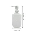 thumbnail image 4 of Unique Bargains 1 Pc Round Bottom Bamboo Grain Soap Dispenser 13.53oz White Silver Tone, 4 of 6