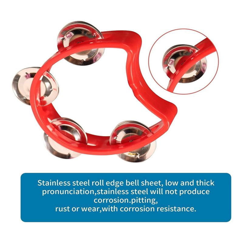 20Pcs Plastic Tambourine Musical Instruments, Mini Handheld Tambourines,Percussion Rhythm Party Musical Instruments