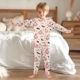 thumbnail image 4 of Boys Pajamas Girls Pajama Pink Pumpkin Candy Corn Bats Cute Comfortable Cotton Two-piece Pajama Set, 4 of 7
