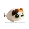 thumbnail image 3 of Cute Round Cat Plush Toy Soft Fluffy Kitten Stuffed Animal with Big Eyes for Stress Relief and gifts, 3 of 7