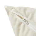 thumbnail image 4 of FY FIBER HOUSE Pack of 2 Velvet Throw Pillow Covers Decorative Square Pillowcase Soft Solid Cushion Case for SoFa/Couch Use, 18 x 18 Inch White, 4 of 5