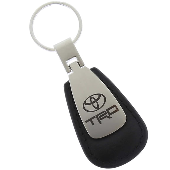Toyota Racing Development TRD Black Leather Tear Drop Key Chain