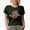 Military Green, variant on Thick Thighs Valentines Vibes, Retro Smiling Faces & Wavy Text, Valentine's Day Gift, Black T-Shirt, XL
