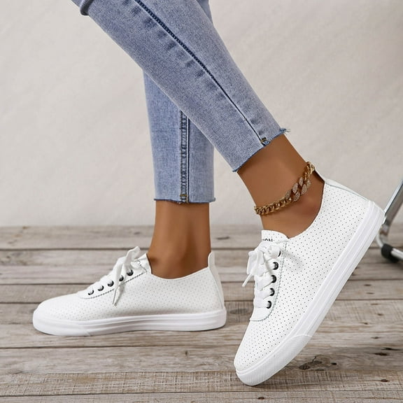 Comfortable Sneakers For Women Platform Clearance Lightweight Comfortable Running Shoes Supportive Workout On Sneakers Size 6.5 White