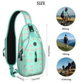 thumbnail image 2 of Cute Farm Animal Pig Print Sling Backpack Lightweight Crossbody Daypack with Watercolor Floral and Abstract Cartoon Pattern Funny Artistic and Aesthetic Design Anti-theft Travel Bag for Daily Use Outd, 2 of 6