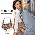 thumbnail image 5 of Coffee Crossbody Bag for Women Adjustable Strap Lightweight Nylon Cute Peach Smoked Sausage Meat Vintage Retro Kawaii Fruit Minimalist Pastel Fruit BBQ Food Sausage Purse Travel Use, 5 of 5