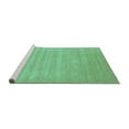 thumbnail image 2 of Ahgly Company Machine Washable Indoor Round Solid Turquoise Blue Modern Area Rugs, 7' Round, 2 of 4