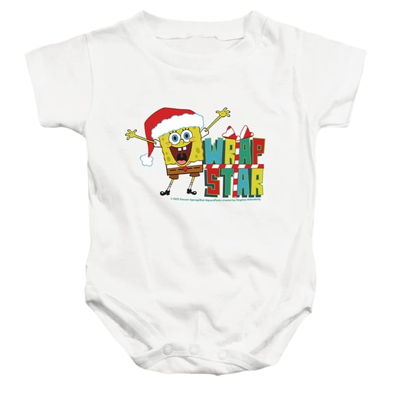 Spongebob Squarepants Wrap Star At Christmas Unisex Infant Snap Suit for Baby