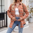 thumbnail image 2 of Chemise Classique à Carreaux en Flanelle à Manches Longues Surdimensionnée Décontractée pour Femmes, 2 of 3