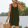 thumbnail image 4 of Vestido de tirantes plisado para mujer, vestido de verano de talla grande para mujer, vestido de tirantes tipo túnica con escote redondo, diseño exquisito, 4 of 6