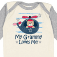thumbnail image 4 of Inktastic Grammy Loves Me Grandson Bear Boys Long Sleeve Baby Bodysuit, 4 of 5