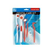 8 Piece Dental Care Tooth Brush Kit Toothbrush Tongue Brush Dental Mirror Pick