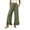 Green, variant on Women's Casual Pants Casual Flared Cropped with Ruffle Hem Summer Wide Leg Trousers Comfortable Loose Fit Bottoms Dress Slacks for Women