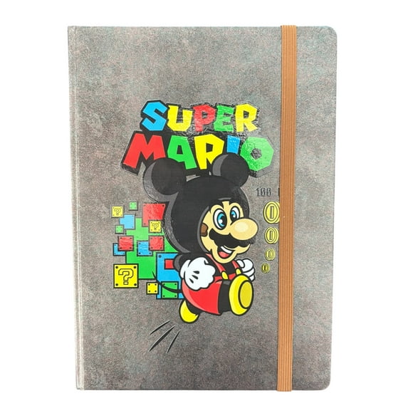 Libreta para dibujar con 50 hojas blancas de 160 gramos, Mario Bros, mide 15 cm de ancho por 21 cm de largo.