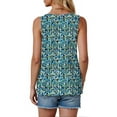 thumbnail image 6 of Fantaslook Pleated Tank Tops for Women Dressy Casual Sleeveless Blouses Floral Summer Tops, 6 of 10
