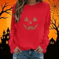 thumbnail image 2 of AnuYalue Sweatshirt for Women Rhinestone Ghost Pumpkin Crewneck Pullover Tops for Holiday Party, 2 of 6