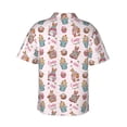 thumbnail image 4 of Xecao Hello Easter print Hawaiian shirt - a stylish short-sleeve button-down for men, perfect for casual beach and tropical outings., 4 of 9