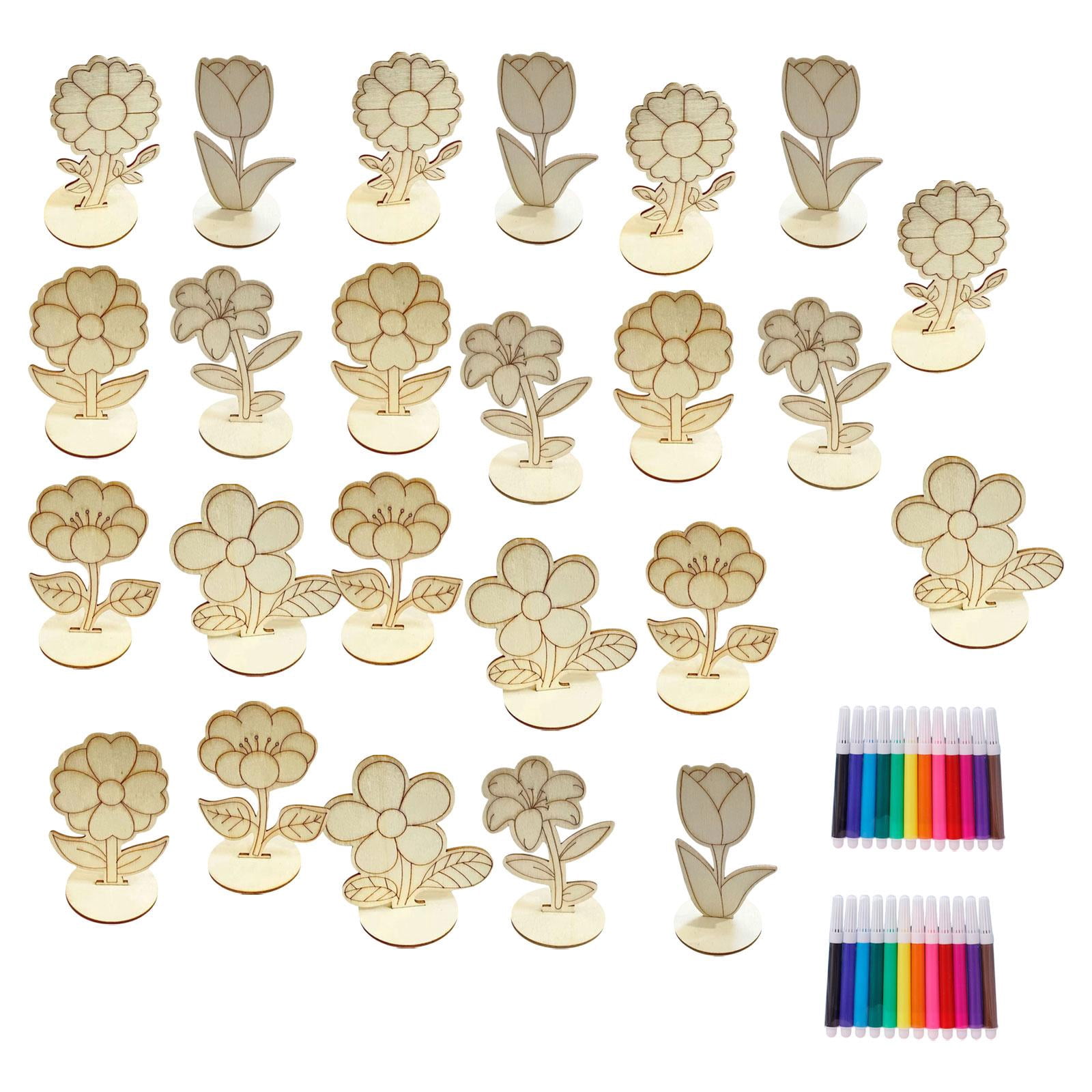 balikha 24 Pieces for Kids Early Education Toy Decoration Ornaments DIY Coloring Toy Kit Preschool Craft Material Kids