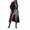 Black, variant on KOMOO Women Double Breasted Long Trench Coat Classic Lapel Overcoat Waterproof Long Jacket with Belt