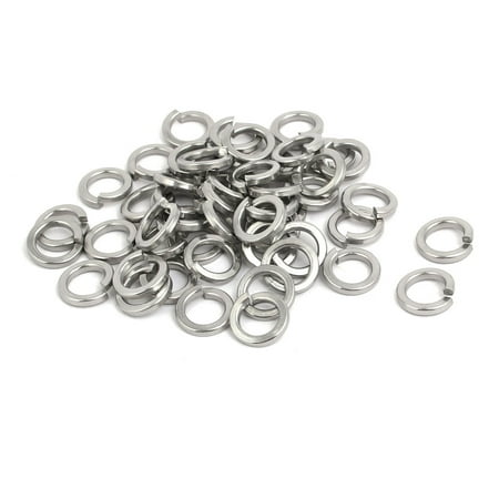 Stainless Split Lock Washer - M8 304 Stainless Steel Split Lock Washer Silver Tone 50pcs