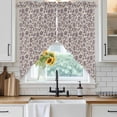thumbnail image 6 of Purple Floral Swag Valances for Windows, Kitchen Window Curtains Over Sink, Spring Plants Flowers Vintage Rustic Window Treatment Curtains for Living Room/Bedroom Curtains 2 Panel Sets 36"x45", 6 of 8
