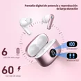 thumbnail image 4 of Audífonos Inalámbricos Occiam P91 In Ear Bluetooth 5.4 ANC ±30dB Cancelación de Ruido Color Rosa 60H Autonomía ENC Conexión Rápida Carga Inalámbrica HI-FI Bajo IPX7, 4 of 8