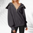 thumbnail image 2 of adviicd Oversized Sweatshirts for Women Oversized Long Sleeve Pullover Sweatshirt Grey,M, 2 of 5