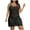 Black, variant on yillto Plus Size Hollow out Cover up for Womens Spaghetti Strap Crochet Sleeveless Beach Tank Dresses